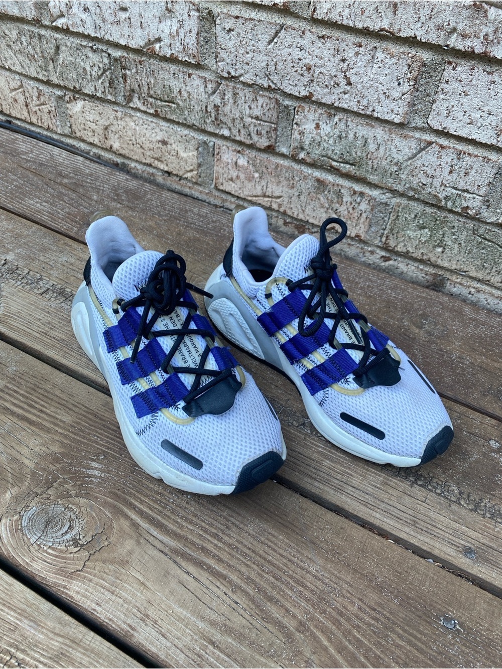 Women’s White and Blue Athletic Sneakers